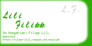 lili filipp business card